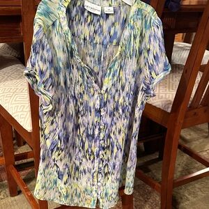 Liz Claiborne Multicolor Patterned Blouse